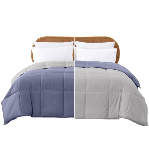 Modern Threads Down Alternative Reversible Comforter Deep Blue/Silver Twin