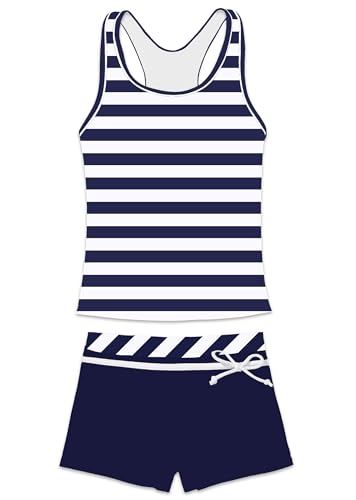 Image of Little Girls' Summer Swimwear Two Piece Boyshort Tankini Kids Swimsuit