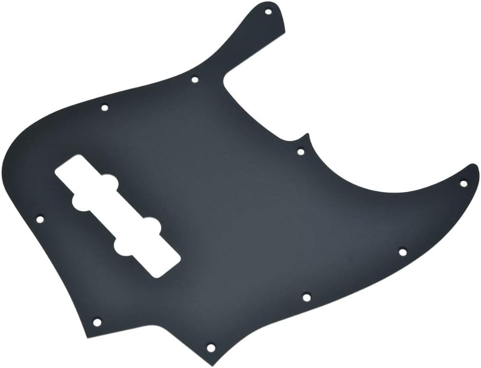 Dopro 10 Hole Matte Aluminum Jazz J Bass Pickguard Metal Anodized J Bass Pick Guard Scratch Plate for USA/Mexico Jazz J Bass Matte Black
