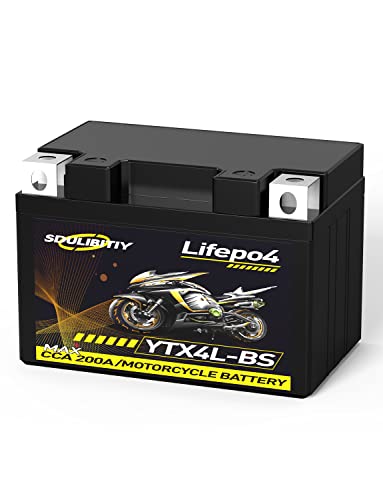12 Volt Motorcycle Battery Lithium Powersports Battery Lifepo4 Engine Start Battery2Ah 200Cca Compatible Atv, Utv, Scooter, Snowmobile, 4 Wheeler Small Lawn Mower Ytx4L #TOP20