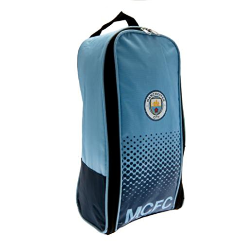 Sac à bottes Manchester City F.c. en nylon noir de 35 x 18 cm