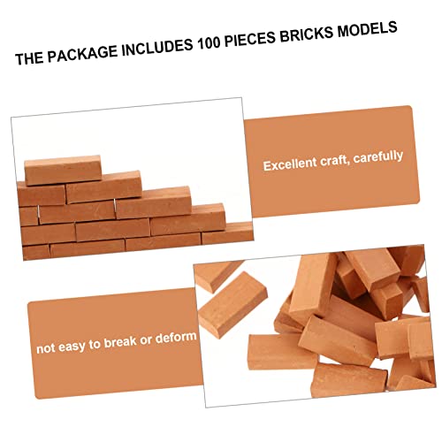 UPKOCH 200 Peças Mini Tijolos Casa De Bonecas Móveis Frango Chaveiro Parede Tijolo Brinquedo De Fada