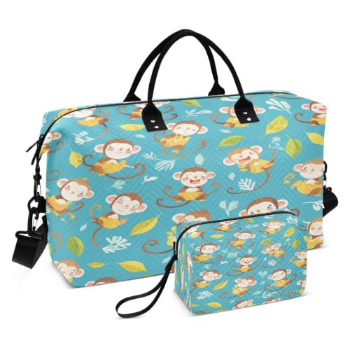 Sac de sport singe mignon pour le week-end des filles et des hommes actifs