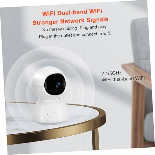HAPINARY 5G Indoor Security Camera with Night Vision and Two Way Audio for Ideal Pet and Monitor with Plug