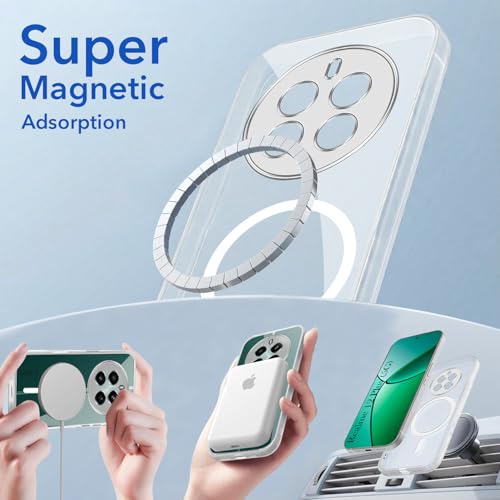 Image of Jkobi Lifetime Anti-Yellow MagSafe Compatible Clear Back Cover Case for Realme 12 Plus (Sleek Hard Crystal | Shockproof and Camera Protection)