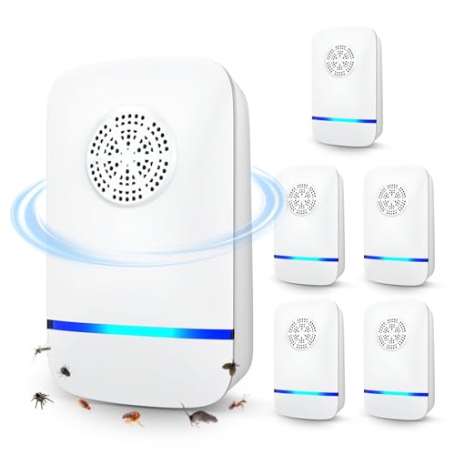 FTOTL Ultrasonic Pest Repeller 2025 Upgrade, 6-Pack Indoor Plug-in Pest Control, Smart Ultrasonic...