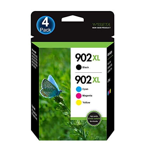 902XL Ink Cartridges Combo Pack Replacement for HP 902XL 902 XL Ink Used in OfficeJet Pro 6978 6968 6958 6962 6970 6954 6960 6950 6979 Printer (902xl Ink Cartridges, Black Cyan Magenta Yellow)