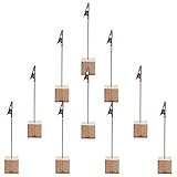 【Tamaño perfecto】: tamaño del pie de la mandíbula: 2,5 cm × 2,5 cm, altura del clip de mensaje: 10,5 cm. Nuestros soportes de madera para clips de notas pueden desempeñar el mismo papel que un marco de fotos, pero son más baratos que un marco de fotos. Y es más fácil de reemplazar y ocupa menos espacio.