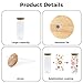 Lilsofee 4 Pack 25 OZ Sublimation Glass Cups with Bamboo Lids and Straws Frosted Beer Can Glass Wide Mouth Jars Blank Tumbler for Iced Coffee Juice Drinks