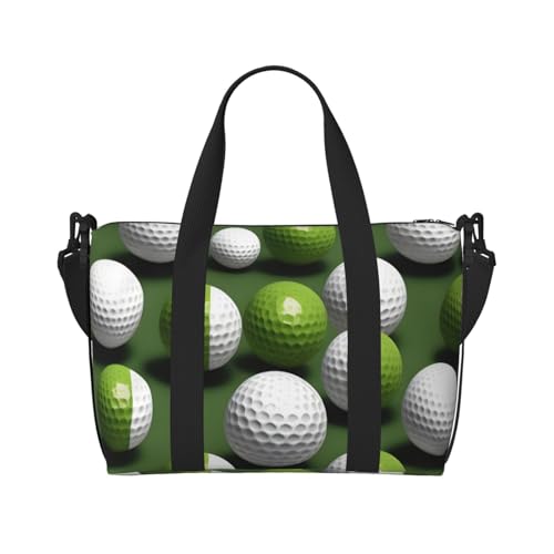 Torba podróżna z nadrukiem golfowym, torba sportowa, weekendowe podróże, torba na noc, torba do noszenia, torba sportowa dla kobiet i mężczyzn, czarna, rozmiar uniwersalny, czarny, jeden rozmiar