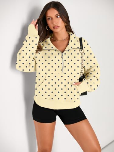 Image of AUTOMET Womens Sweatshirts Half Zip Fleece Pullover Fall Outfits