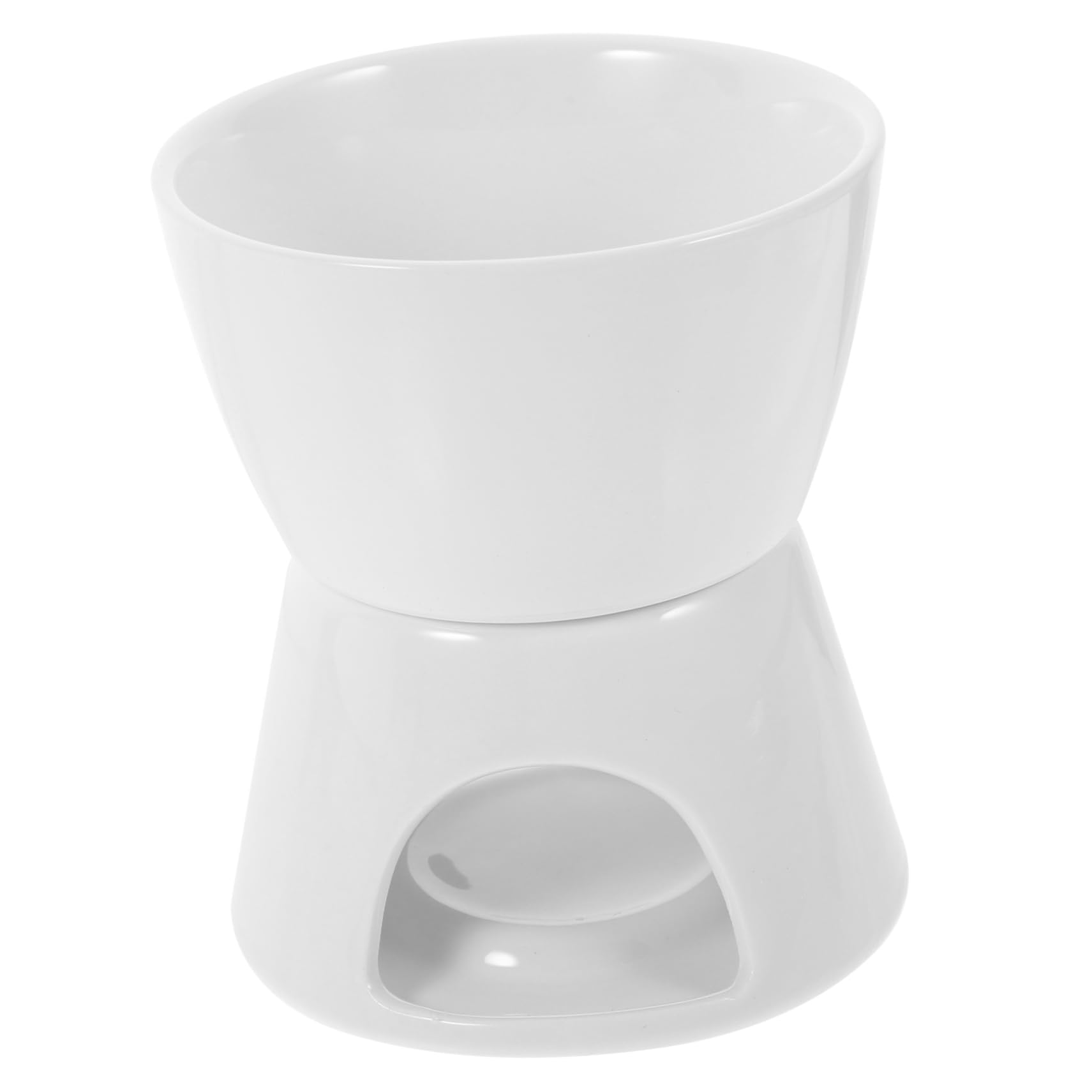 LALADEFIEE 1set Ceramic Fondue with Candle for Cheese and Hot Pot Includes Forks Sturdy Easy Use