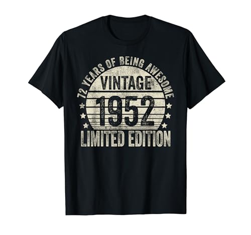 Retro 72nd Birthday Gifts Men Women Camiseta