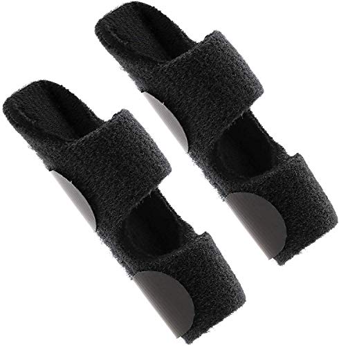 Trigger Finger Splint, Finger Brace / Finger Straightening Brace / Trigger Finger Brace, Adjustable Fixing Belt with Built-in aluminium support for Finger Tendon Release & Pain Relief (Black-2)