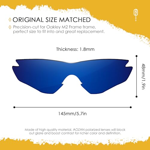 Image of ANSI Z87.1 Replacement Lenses For Oakley M2 Frame OO9212 Sunglass