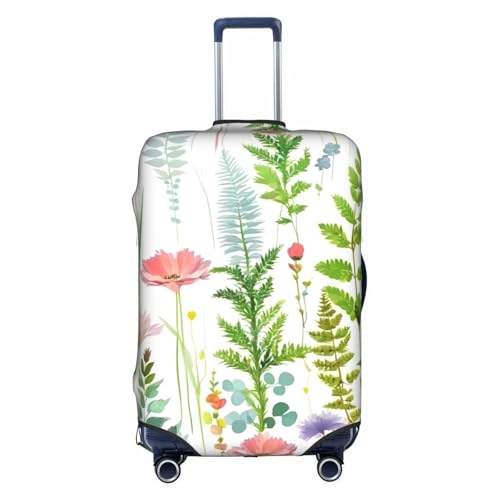 Springtime Herb Garden Tsa Approved Luggage Cover For 18-32 Inch Suitcases Scratch-Resistant Stretch Luggage Cover