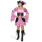 Lieferumfang: Kleid Piratin Kostüm Beauty Mary für Damen Gr. 44 46 - Schönes Piraten Kleid für Karneval oder Mottoparty