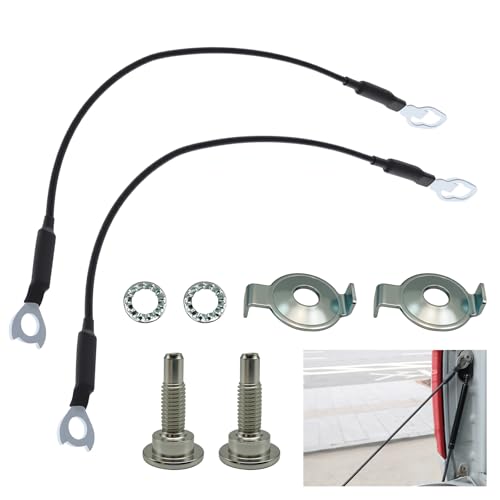 55276074AC Tailgate Cable Strap with Accessories, Tailgate Replacement Parts, Rear Tailgate Cables Straps, Fit for 2002-2018 Dodge Ram 1500, 2003-2019 Dodge Ram 2500/3500, Replace 55276074AE (2 Pcs) by SADIFOKPLY - Used condition - US$15.98