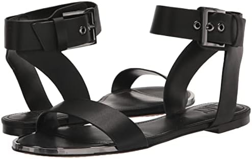 DKNY Women's Transitional Tamara-Flat Ankle Sandal, Black, 9.5 | Image 6