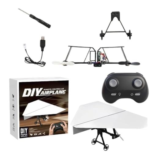 Genérico Kit avión Papel | Kit Bricolaje avión Papel RC con estabilizador giroscópico | Avións ala Fija con Control Remoto eléctrico ensamblado con Bricolaje | Herramienta planeadora para Aficionados