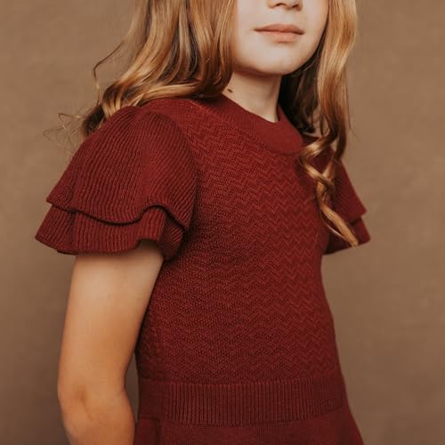 Image of Hope & Henry Girls' Milano Tipped Sweater Dress