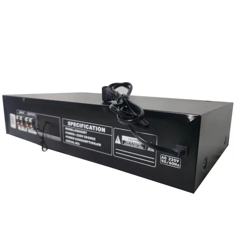 EQ-666BT Égaliseur Bluetooth sans perte stéréo 40 bandes Contrôleur d'effets numériques audio,Égaliseur de réglage Hi-Fi Home EQ,Égaliseur de réglage haut/moyen/basse,carte support/disque U,gold