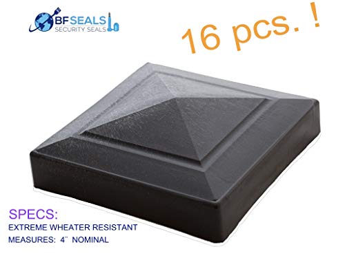 Plastic Post Cap, 4 X 4 In. Nominal For Fence, Dark Brown, 16 Pieces. Made In Usa, This Post Cap Only Fits Posts Measuring 4 X 4 Inches. Delivery From Usa. Bfseals #TOP2