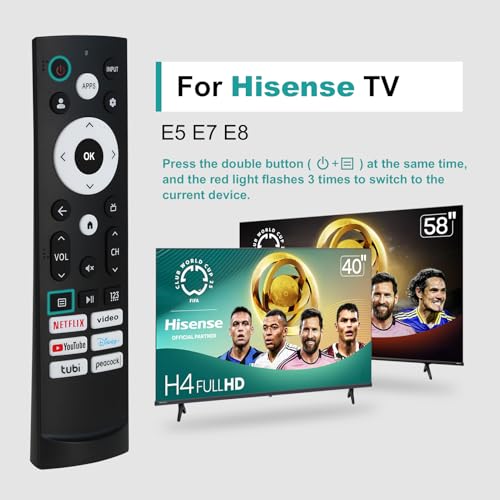 for Hisense TV Remote Replacement,for Hisense Google Smart TV,for hisense Smart TV.(No Voice) - Thumbnail 2