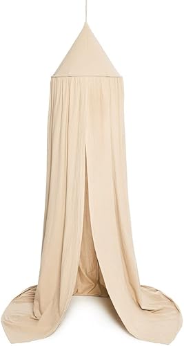 Miniatura 7 de Bunnikins & Clover Toldo de cama para decoración de dormitorio de niñas y niños, mosquitera de cúpula redonda para cuna, juego de castillo de