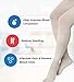 ITA-MED Anti Embolism Thigh Highs, 18 mmHg Light Compression Stockings Socks w/Opening, Medical Orthopedic Support Hose for Varicose Veins, Edema, Swelling, Soreness, Pains, and Aches, H-500 XL