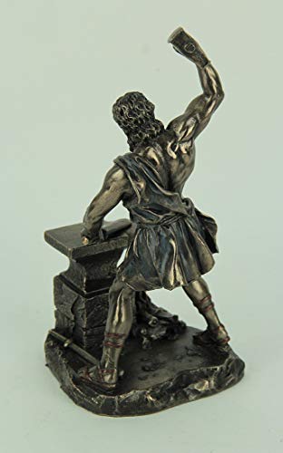 Estátua com acabamento em bronze Veronese Design Hefesto Greek God of Fire and Forge