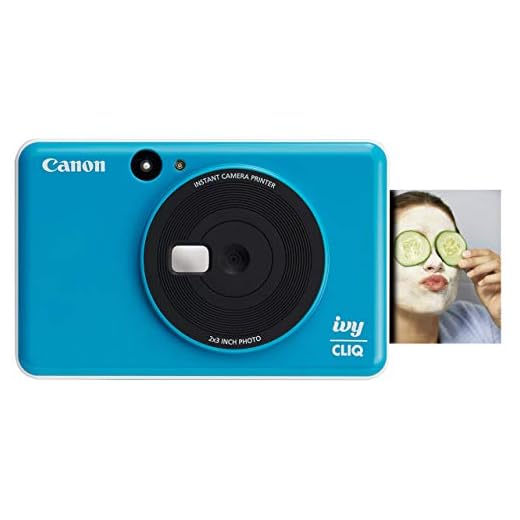 Canon IVY CLIQ Instant Camera Printer, Mini Photo Printer with 2"X3" Sticky-Back Photo Paper(10 Sheets)