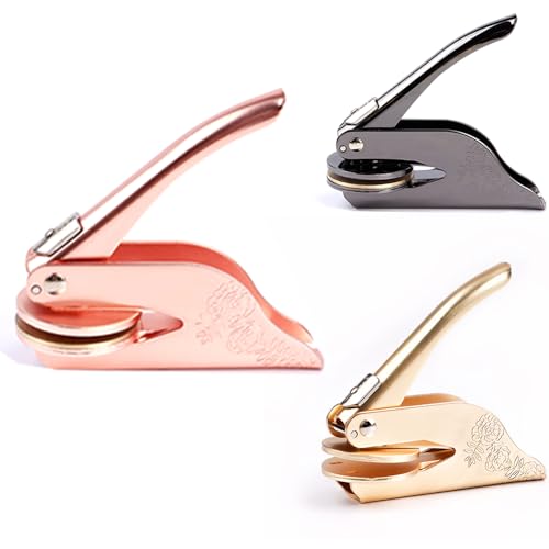 KoelntDIY - Book Embosser Personalized, Custom Seal Embosser Stamp Stickers Customized Stamp for Wedding Invitation Notary Seal Labels