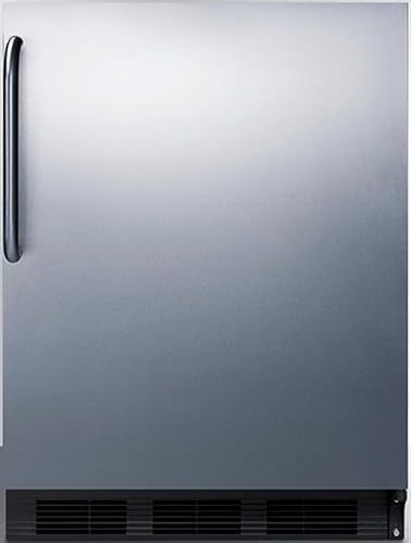 Summit Appliance Accucold AL752BKCSSLHD 24 Inch Wide Built-In All-Refrigerator, ADA Compliant - Stainless Steel; Professional Towel Bar Handle; Flat Door Liner; LHD (Left-Hand Door Swing)
