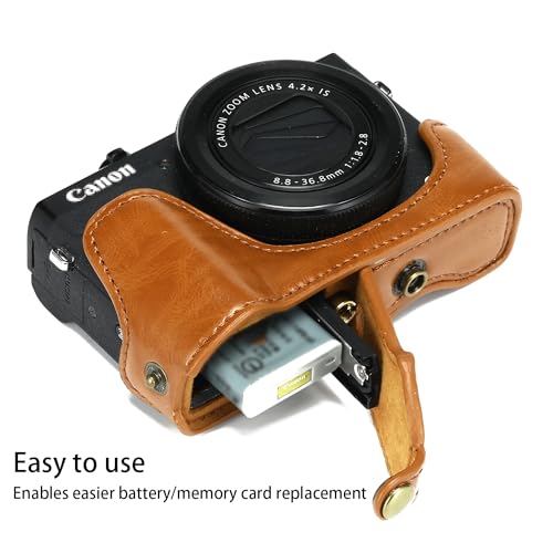 Funda para cámara de PU para Canon Powershot G7X miniatura 6
