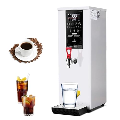 ZEEKYFOR Dispensadores de Agua Caliente de 25 l para el hogar, Calentador de Agua Comercial de 3000 W y Calentador con Pantalla táctil LCD, Calentador de Agua eléctrico,White