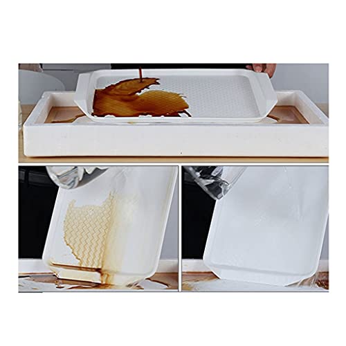 Assiette à dîner en plastique rectangulaire rigide pour décoration de table et service chic