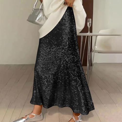Jupe sequins taille élastique pour sublimer la silhouette sans serrer - 2