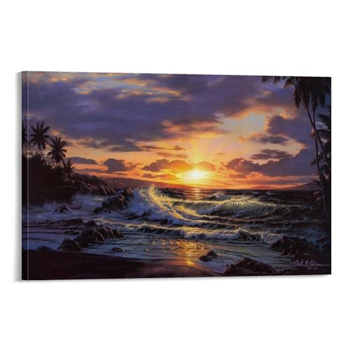 Toile Christian Riese Lassen de qualité premium moderne 60 x 90 cm