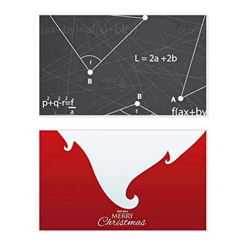 Carte de Noël motif mathématique de calcul gris pour vos collègues