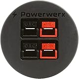 Powerwerx PanelPole2, Panel Mount Housing for Two Anderson Powerpole Connectors with a Weather Tight Cover