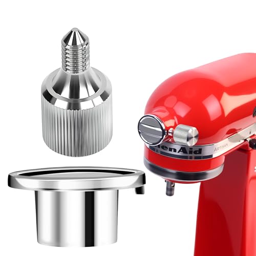 Gstuav - Hub Cap and Fixing Screw Accessories Compatible with Kitchenaid 3.5-8Quart Stand Mixer Attachments (Stainless Steel Screw and Hub Cap)