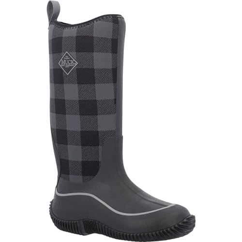Muck HAW1PLDW7 Hale Black/Gray Plaid 7 Womens