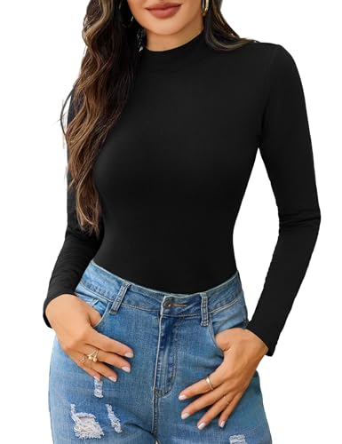 Gyabnw Maglia Termica Donna Collo Alto Manica Lunga Maglie Termiche