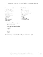Practice Test for the CTP-5 Level 5 Mathematics 1941330630 Book Cover