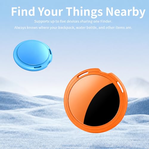 Image of 2 Pack Tracker Tags [Apple MFi Certified] Pair with Apple Find My (iOS Only) Bluetooth Air Smart Tags Key Finder Item Locator Waterproof Finder Worldwide Tracking for Pets Wallet Backpack Dogs Luggage