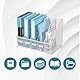 SUPTIDY Rack File Organizer - Büro Desktop Organizer aus Metall - Zeitschriftensammler mit 5 vertikalen Fächern - Magazine File Holder, Weiß