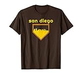 San Diego Baseball Home Plate Vintage SD Skyline Shirt