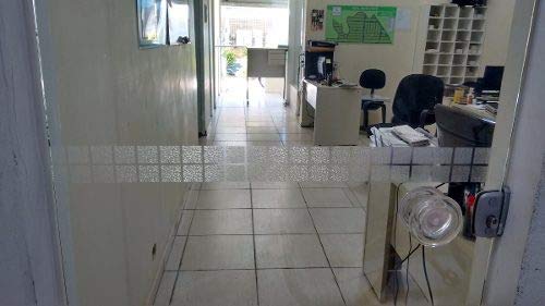 Faixa Decorativa e Segurança em Adesivo Jateado Quadra P/Portas De Vidro - 100 x 7,5 cm