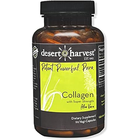 Desert Harvest Hydrolyzed Collagen with Aloe Vera for Absorption, 90 Capsules Cover